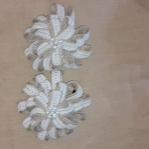 TIE BACKS RAFFIA PEARLS LACE (2)